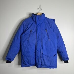 Marmot Jacket Womens XL Blue 700 Fill Hooded Insulated Puffer Parka Coat